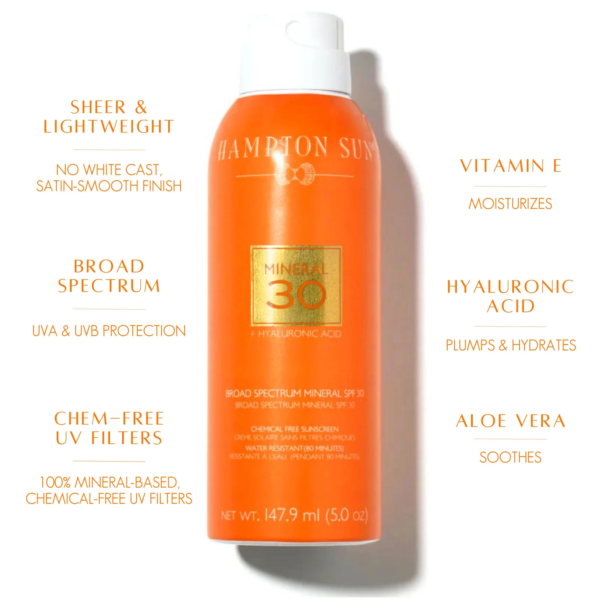 SPF 30 Mineral Mist features