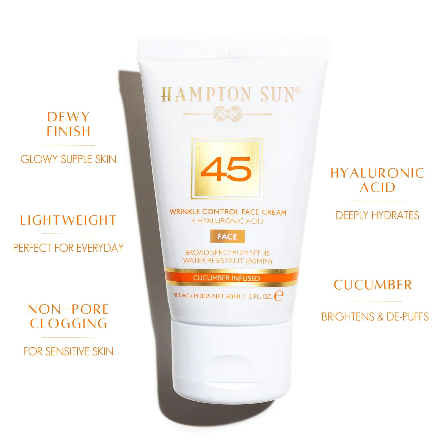 SPF 45 Wrinkle Control Face Cream features