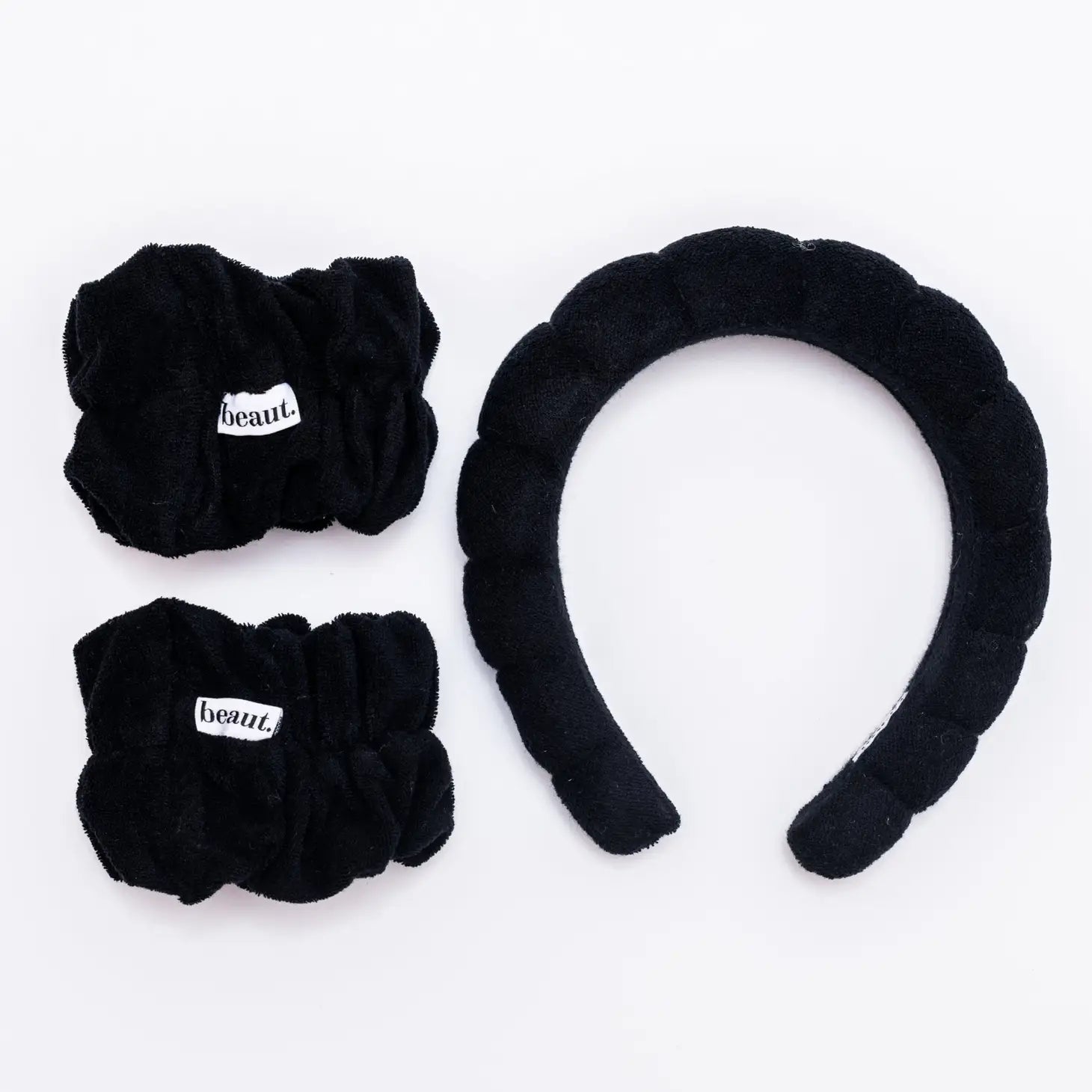 Headband + Wristbands Set black