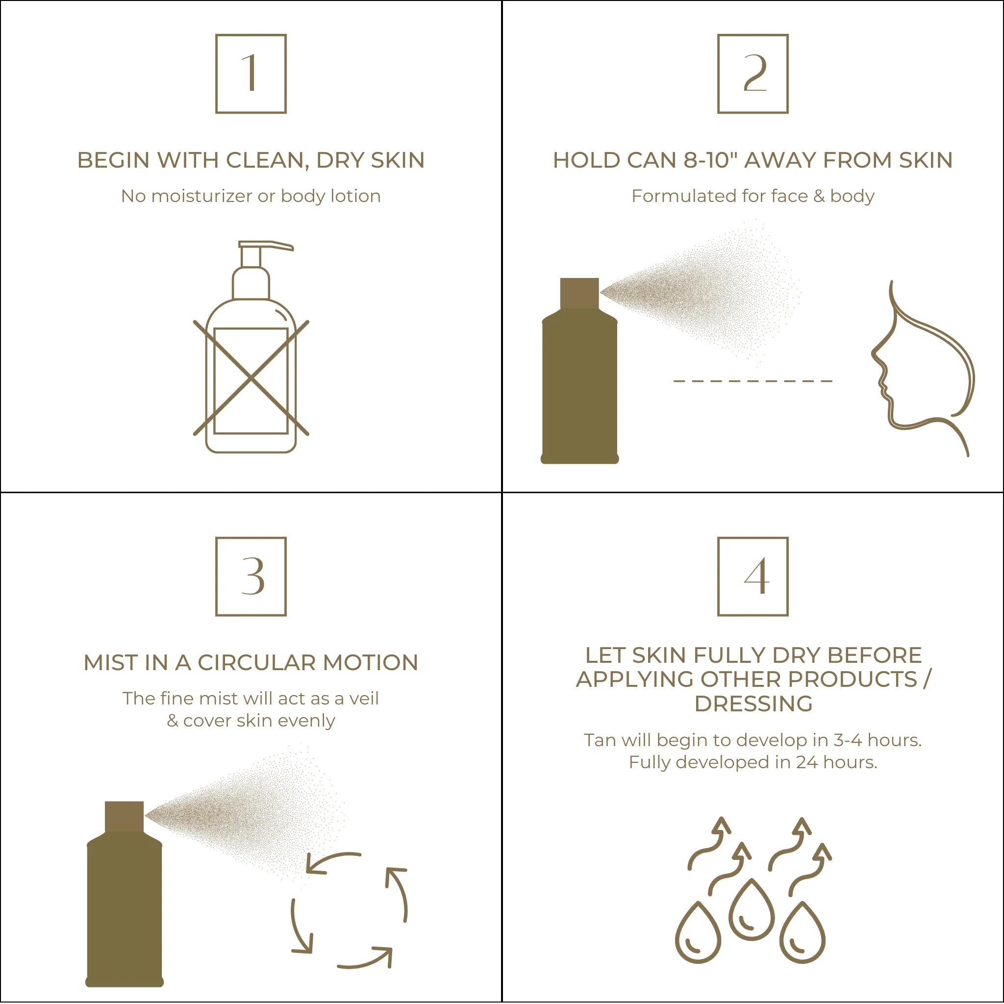 Sunless Tanning Mist instructions